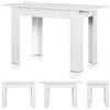 Tavolo in Legno Cucina 70x110 cm H 78 cm Allungabile fino a 70x150 cm Bianco