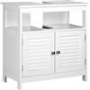 Danyx Mobile Sotto Lavabo per Bagno in Legno Bianco 2Ante 60x30 H60cm Moderno