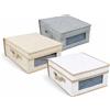 Danyx Set 3 Scatole Cambio Stagione TNT Salvaspazio Pieghevoli Finestra PVC 60x50x30