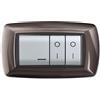 ELETTROCANALI Placca placchetta per interruttore elettrico 4 Posti - Alluminio notte ECL2984AN