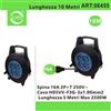 Allpress Prolunga Elettrica con Avvolgicavo 5-10 mt,4 Prese Polivalenti (Schuko + 10/16A)