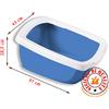 Imac FUNNY JUNIOR Lettiera Aperta 57X42X28,5 cm per gatto, toilette 3 COLORI