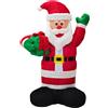 Vestiamo casa Gonfiabile Natalizio Babbo Natale illuminazione led 245cm Esterno decorazione