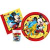 Procos Kit addobbi festa compleanno Topolino Mickey Jump 24 Persone piatti bicchieri