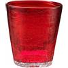 Set 6 bicchieri acqua rosso vetro Tognana Craquelè cm 9x10 cl 31
