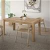 EffeZeta Tavolo allungabile Mono Core con allunga centrale 160x72.7x90.4 cm colore rovere