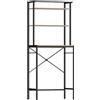 Mobile Sopra Lavatrice 3 Ripiani con Appendiabiti Legno Acciaio 67x40x162cm