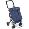 Foppapedretti - Go Up - Borsa trolley portaspesa 38 litri - Alluminio - jeans