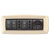 ELETTROCANALI Placca placchetta per interruttore elettrico 7 Posti - Avorio ECL2987A - ELETTRO