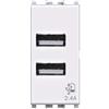 4BOX 4B.V14.USB.24 Presa USB da muro 2.4 Ampere Compatibile con Vimar Plana Bian