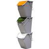 Duplast Pattumiera a Torre Per Raccolta Differenziata Spazzatura 23 Lt Set 3 Pz Duplast