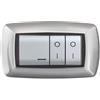 ELETTROCANALI Placca placchetta per interruttore elettrico 4 Posti - Alluminio chiaro ECL2984A