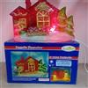lotti Decorazione Natale LUMINOSA Casetta RESINA Glitter Effetto Ghiaccio Traslucido
