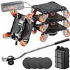 ONEON Kit Sposta Mobili Pesanti con Sollevatore(5 Ruote Sing Aranc Parked) Sollevatore