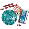 BluBios Sabbia Ghiaia Ghiaietto Glitter Blu Bios Fondo per acquari Colorata 2 Kg Glitter