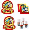 procos Kit addobbi festa compleanno Topolino Mickey Jump 16 Persone piatti bicchieri