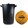 Giostyle Pattumiera Eco Solution Lt. 35 - Cm. 42,5X37,5X54 H Col. Nero/Giallo
