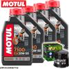 Motul Suzuki GSX 1300 R Hayabusa 2013- Tagliando Olio Motul 7100 20W-50 4T 4 litri ...
