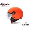 MPH Helmets CASCO JET L ONE LITE MATT FLUO ORANGE DOPPIA VISIERA MPH H6DJ208L