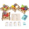 Supermercato in Legno con Registratore di Cassa Creativo per Bambini