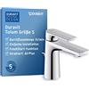 Duravit Tulum Rubinetto bagno lavabo, Taglia S (altezza bocca 97 mm), Miscelatore lavabo bagno con saltarello, cromo