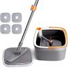 Joybos Sistema Easy Washing Square Spin Mop e Bucket con 4 ricariche