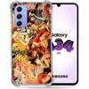Cokitec Cover rinforzata in vetro temperato per Samsung Galaxy A34 5G Manga One Piece Nakama