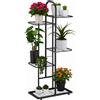 Relaxdays Supporto per le piante Etagere da giardino 5 ripiani Acciaio Supporto per piante