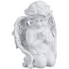 Relaxdays Angioletto decorativo da giardino Angelo commemorativo Statua funeraria 20 cm