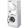 Negrari: Mobile Colonna Porta Lavatrice e Asciugatrice 6008ALKR in nobilitato idrofugo, Resistente all'umidità, Elevata stabilità, Piedini regolabili, Kit di montaggio, 70L x 60,5P x 181H, Bianco