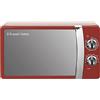 Russell Hobbs Microonde Russell Hobbs RHMM701R da 17 Litri e 700 W, Manuale, con 5 Livelli di Potenza, Suoneria e Timer, Impostazione di Scongelamento, Facile da Pulire, Rosso