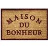 Douceur d'Intérieur Tapis déco, Zerbino in fibra di cocco e pvc, con scritta Maison du Bonheur, 40 x 60 cm