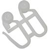 Gardinia Anello a Dischi binari per Tende GE e P2Ü, 6 Pezzi, plastica, Bianco