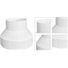 Raccordo riduttore impianto fresca plastica ABS 150/100mm 200/150mm misura