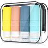 Flaconi da Viaggio 100 ml 4 Pezzi Contenitori da Viaggio per Liquidi Kit Viaggio