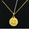 FMF Pendente Con Catena Oro 18K 750 Mls. Oroscopo Gemelli 13 Mm.