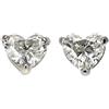 Nessuno Nuovissimi orecchini Pt900 a forma di cuore con diamanti 0,708 ct I SI1-2 spe...