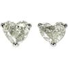 Nessuno Nuovissimi orecchini Pt900 a forma di cuore con diamanti 0,696 ct I SI1-2 spe...