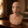 Maschera da Donna Calva Visibile Maschera Calva in Lattice Elastico per Cosplay
