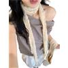 Sciarpa menta 180 cm per donna bohemien cravatta tintura collo o