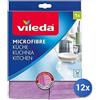 Vileda 12x Bundle Vileda Panno in microfibra per cucina 2in1 cm. 32x32