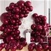 Kit Arco Palloncini Bordeaux 100 Pezzi Rossi Scuro Set Ghirlanda Palloncini