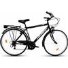 Schiano Bicicletta Uomo Schiano X-Road 1.0 Steel 28" 6 Velocità - City Trekking Nera