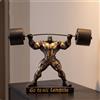 Statuetta di Sollevatore di Pesi Motivazionale per Palestra, Ufficio