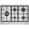 EffeZeta Piano cottura Candy CHG7WL4WTX a gas 5 fuochi con griglie in ghisa 75 cm. inox