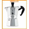 Bialetti Moka Express Caffettiera in Alluminio, Argento, 2 Tazze