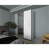 EffeZeta Armadio Zegna 120 2 ante scorrevoli con specchio colore bianco