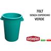 Stefanplast Pattumiera Bidone Verde 70 Litri Senza Coperchio - 45X60 Cm