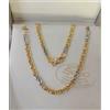 Savagioielli Collana Catena 60 cm Bicolore Uomo Donna in Oro Giallo e Oro Bianco 18 Kt