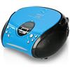 Lenco SCD-24 Stereo Boombox, Radio FM, CD-Player, Blu/Nero